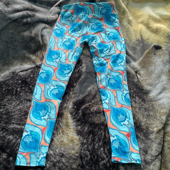 #21 One size Lularoe Blue and Orange Leggings 🤩💙🧡 NWOT - Picture 6 of 7